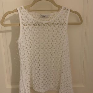Pinc cotton lace tank